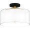 Quoizel Rowland 2-Light Matte Black Semi-Flush Mount ROW1714MBK - alternate 1